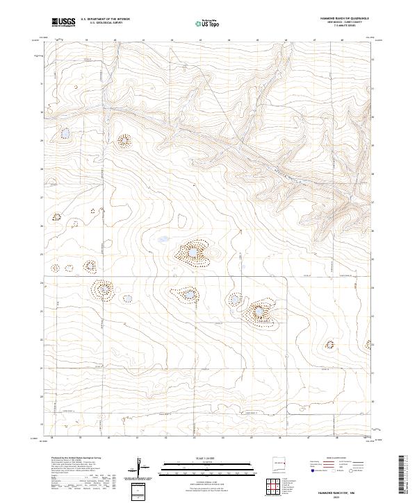 Hammond Ranch SW, NM — USGS 7.5-minute topo (2023)