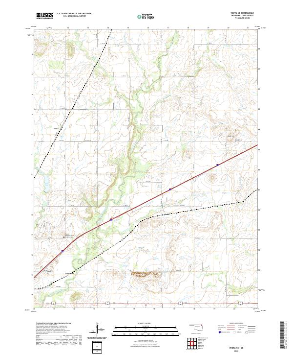 Vinita NE, OK — USGS 7.5-minute topo (2022)