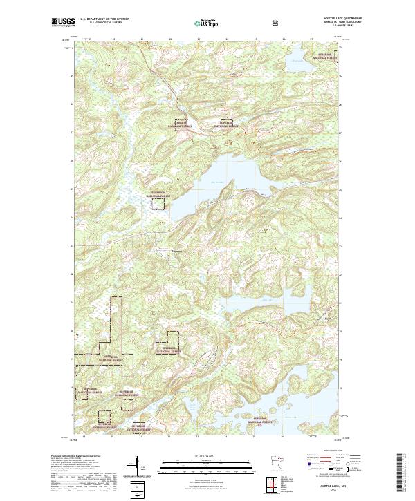 Myrtle Lake, MN — USGS 7.5-minute topo (2022)