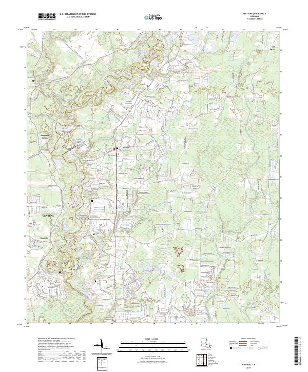 Watson, LA — USGS 7.5-minute topo (2024)