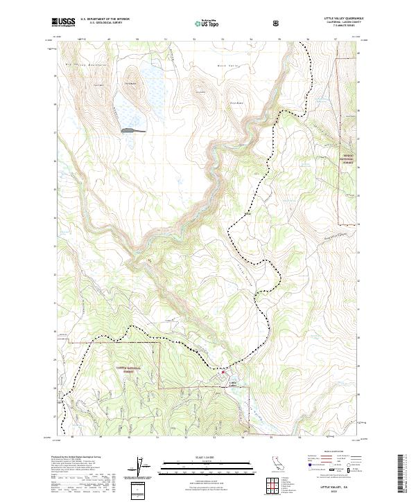 Little Valley, CA — USGS 7.5-minute topo (2022)