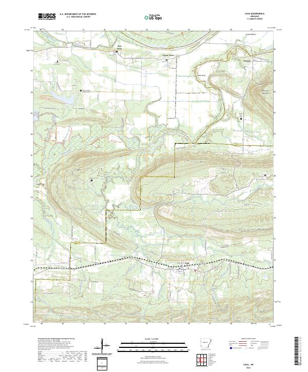 Casa, AR — USGS 7.5-minute topo (2024)