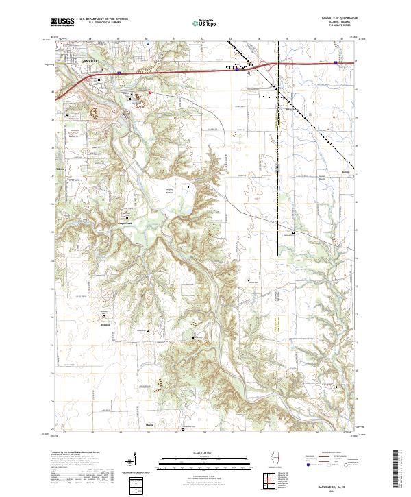 Danville SE, IL-IN — USGS 7.5-minute topo (2024)