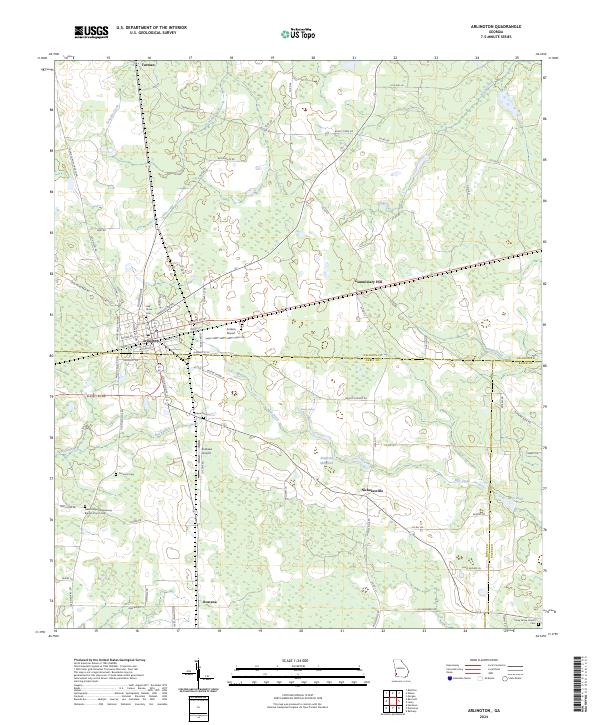 Arlington, GA — USGS 7.5-minute topo (2024)