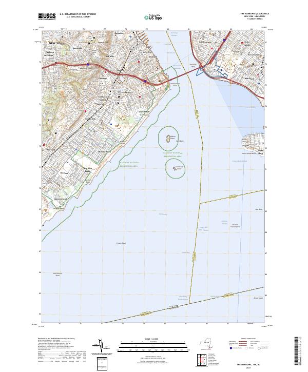 The Narrows, NY-NJ — USGS 7.5-minute topo (2023)