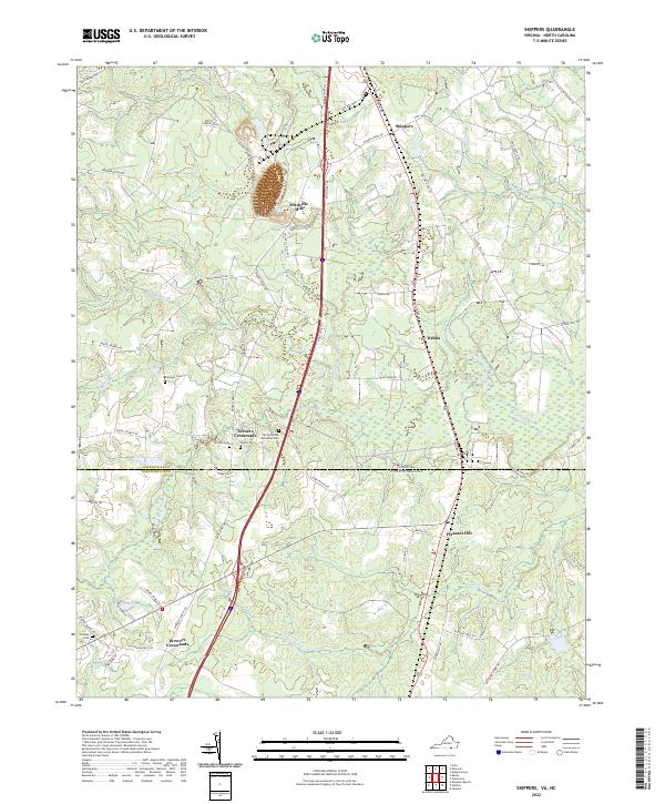 Skippers, VA-NC — USGS 7.5-minute topo (2022)