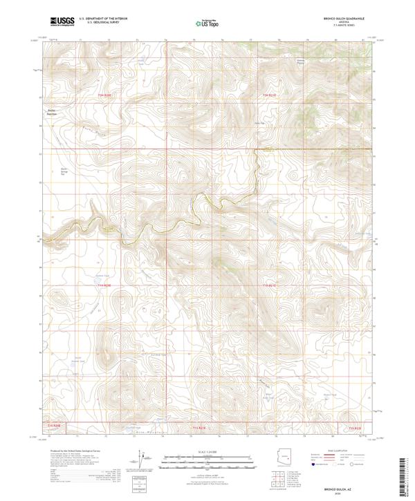 Bronco Gulch, AZ — USGS 7.5-minute topo (2026)
