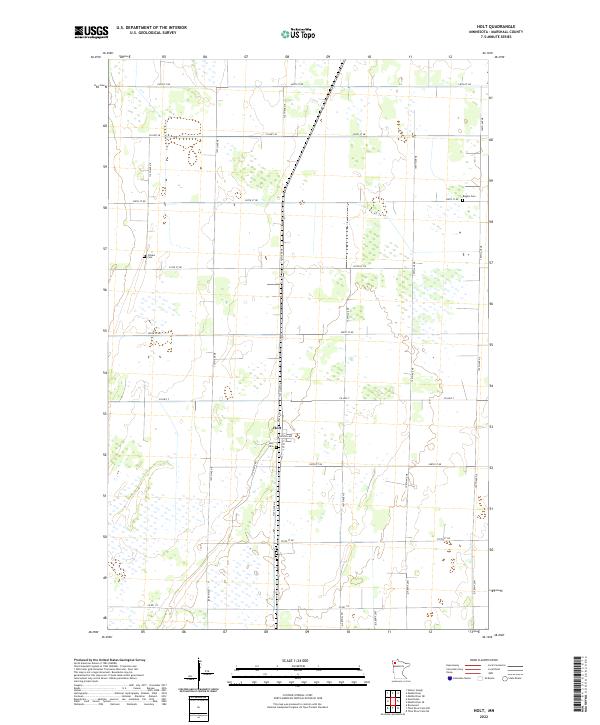 Holt, MN — USGS 7.5-minute topo (2022)