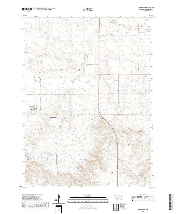 Harrisburg, NE — USGS 7.5-minute topo (2021)