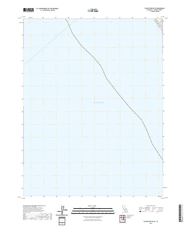 Plantation OE W, CA — USGS 7.5-minute topo (2021)