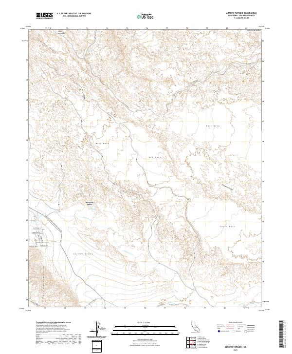 Arroyo Tapiado, CA — USGS 7.5-minute topo (2021)