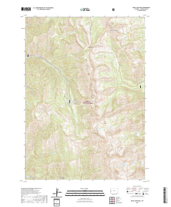 Rock Lake Peak, WY — USGS 7.5-minute topo (2021)