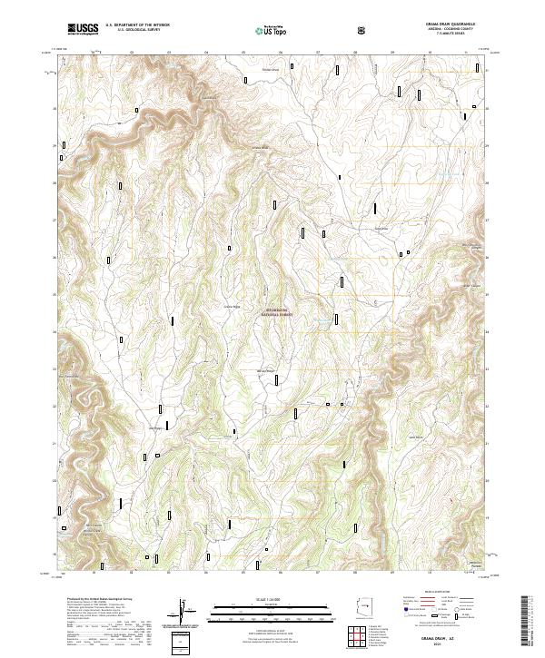 Grama Draw, AZ — USGS 7.5-minute topo (2021)