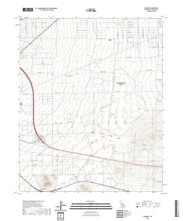 Sanborn, CA — USGS 7.5-minute topo (2022)