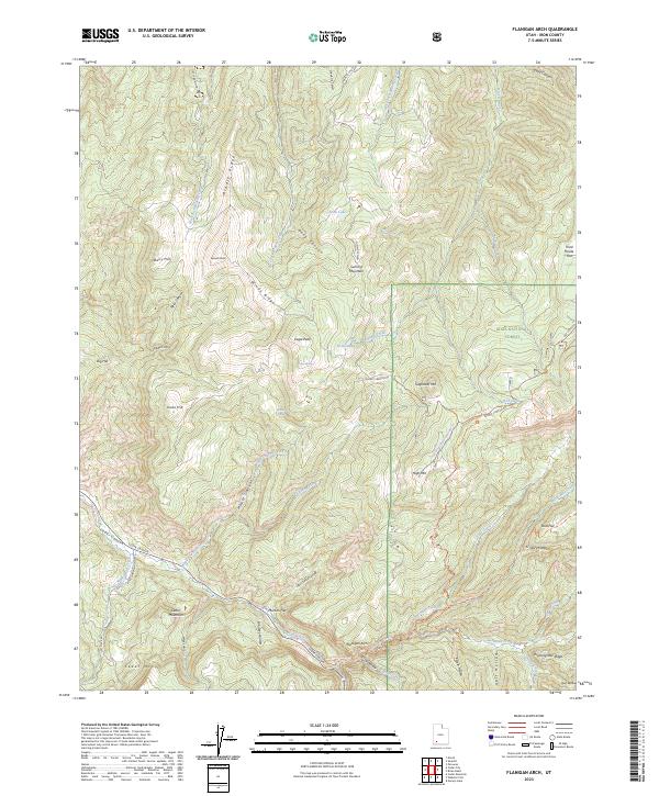 Flanigan Arch, UT — USGS 7.5-minute topo (2023)