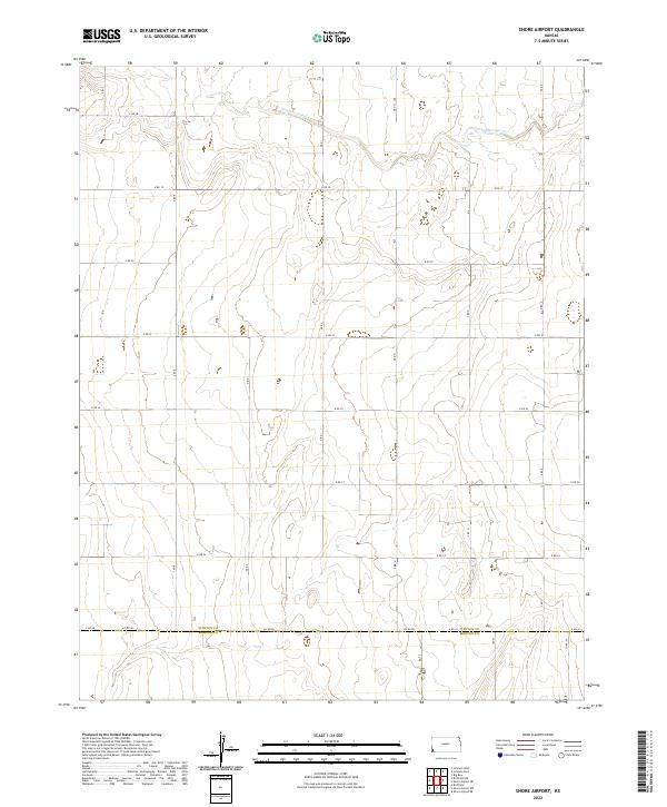 Shore Airport, KS — USGS 7.5-minute topo (2022)
