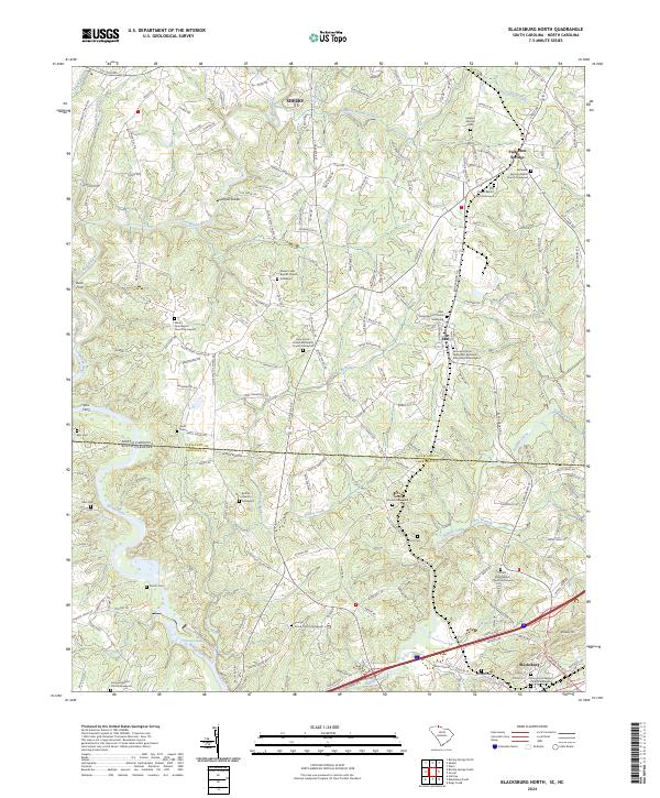 Blacksburg North, SC-NC — USGS 7.5-minute topo (2024)
