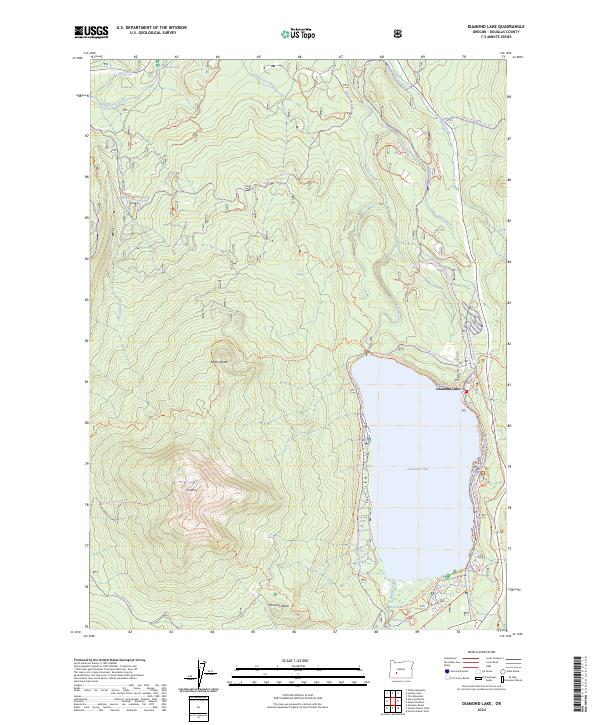 Diamond Lake, OR — USGS 7.5-minute topo (2024)