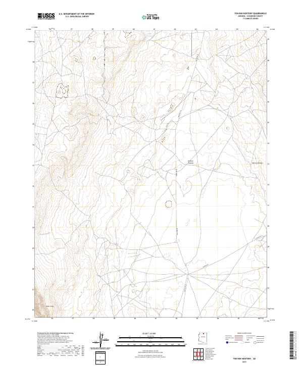 Toh Bih Nosteny, AZ — USGS 7.5-minute topo (2021)
