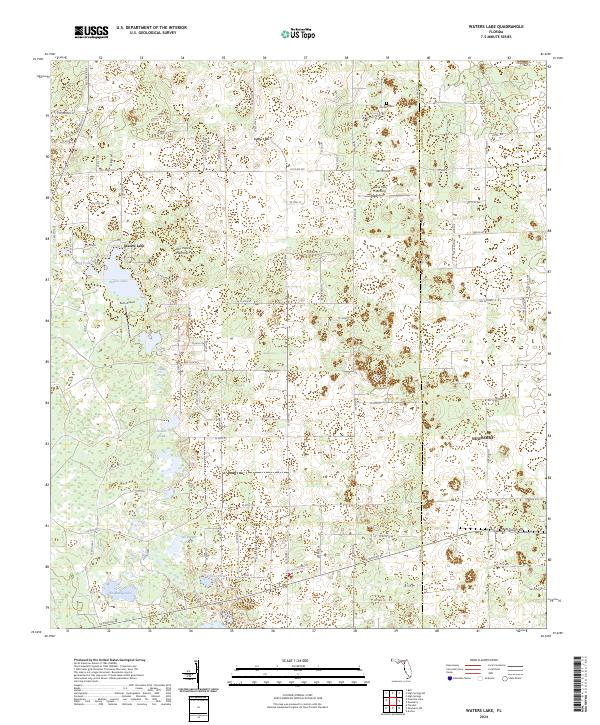 Waters Lake, FL — USGS 7.5-minute topo (2024)