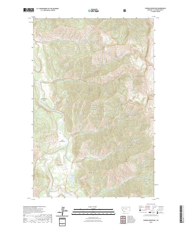 Pagoda Mountain, MT — USGS 7.5-minute topo (2024)