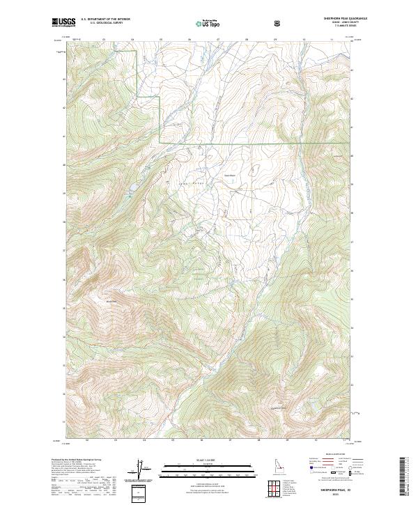 Sheephorn Peak, ID — USGS 7.5-minute topo (2023)