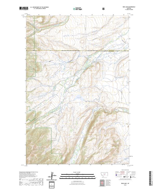 Rein Lake, MT — USGS 7.5-minute topo (2024)