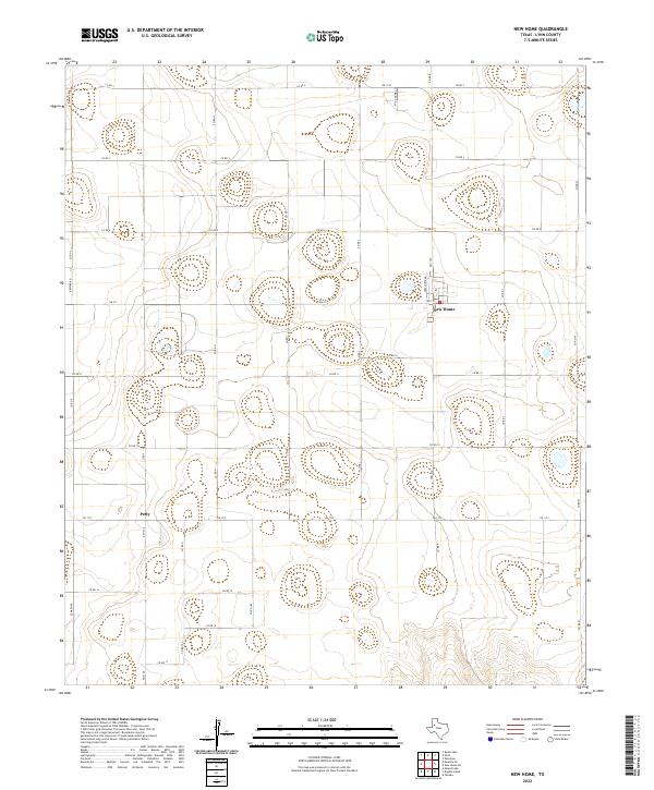 New Home, TX — USGS 7.5-minute topo (2022)