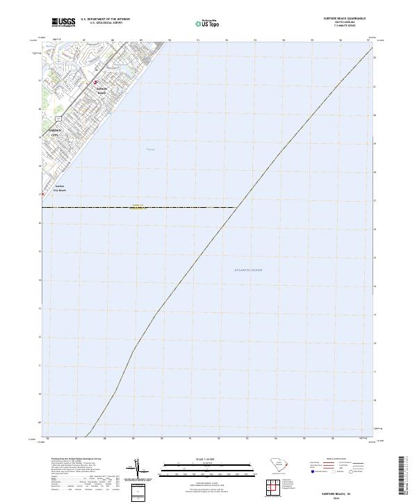 Surfside Beach, SC — USGS 7.5-minute topo (2024)