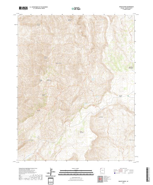 Mount Bangs, AZ — USGS 7.5-minute topo (2021)