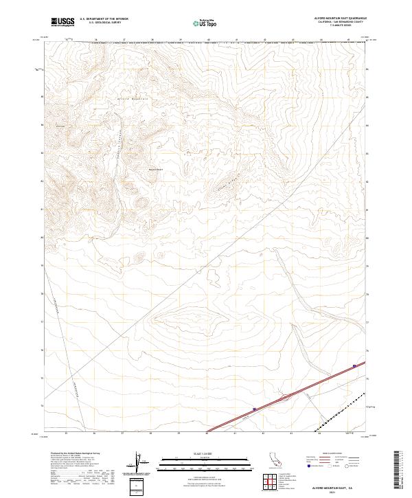 Alvord Mountain East, CA — USGS 7.5-minute topo (2021)