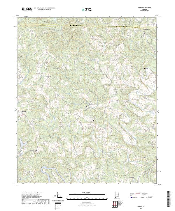 Newell, AL — USGS 7.5-minute topo (2024)