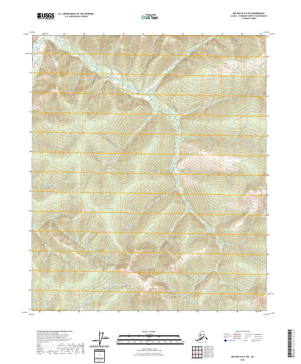 Big Delta D-4 SW, AK — USGS 7.5-minute topo (2024)