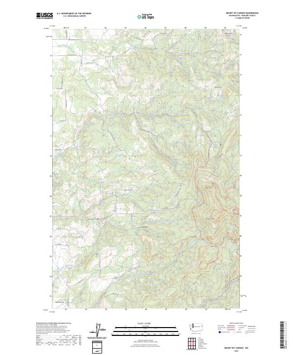 Mount Kit Carson, WA — USGS 7.5-minute topo (2023)