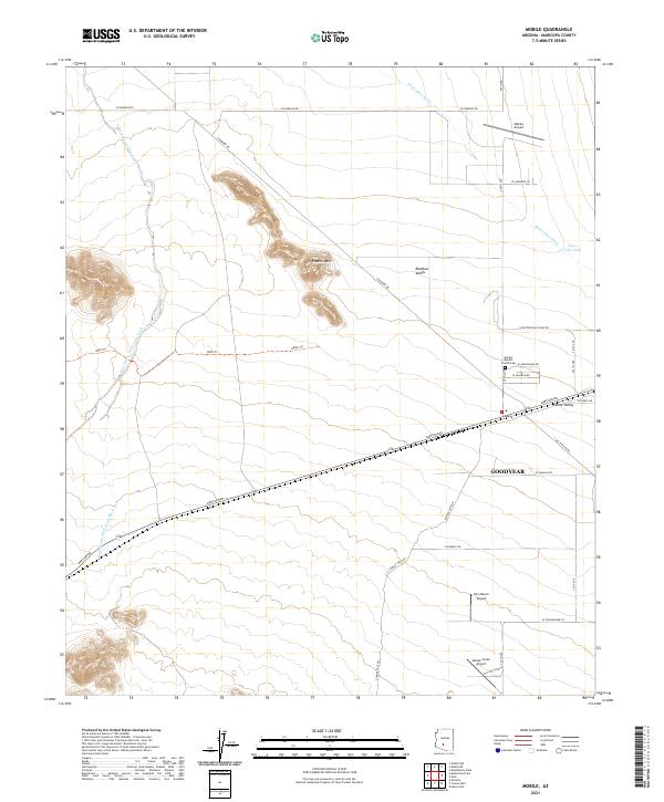 Mobile, AZ — USGS 7.5-minute topo (2021)