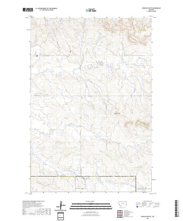 Seven-up Butte, MT — USGS 7.5-minute topo (2024)