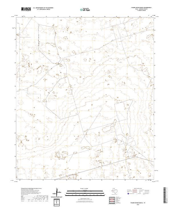Figure Seven Ranch, TX — USGS 7.5-minute topo (2022)