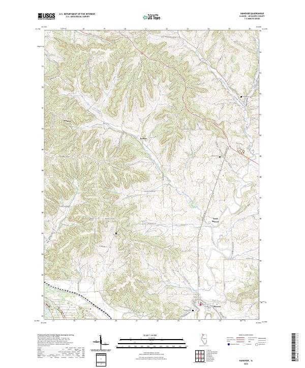 Hanover, IL — USGS 7.5-minute topo (2024)