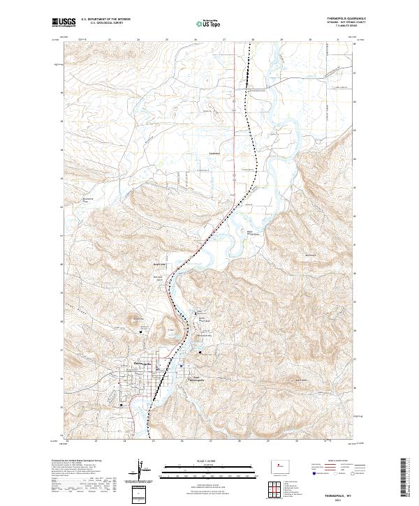 Thermopolis, WY — USGS 7.5-minute topo (2021)