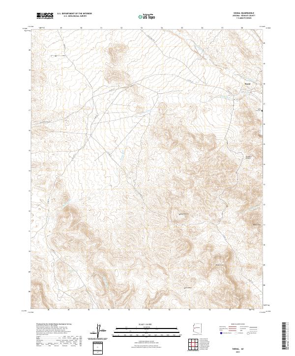 Signal, AZ — USGS 7.5-minute topo (2021)