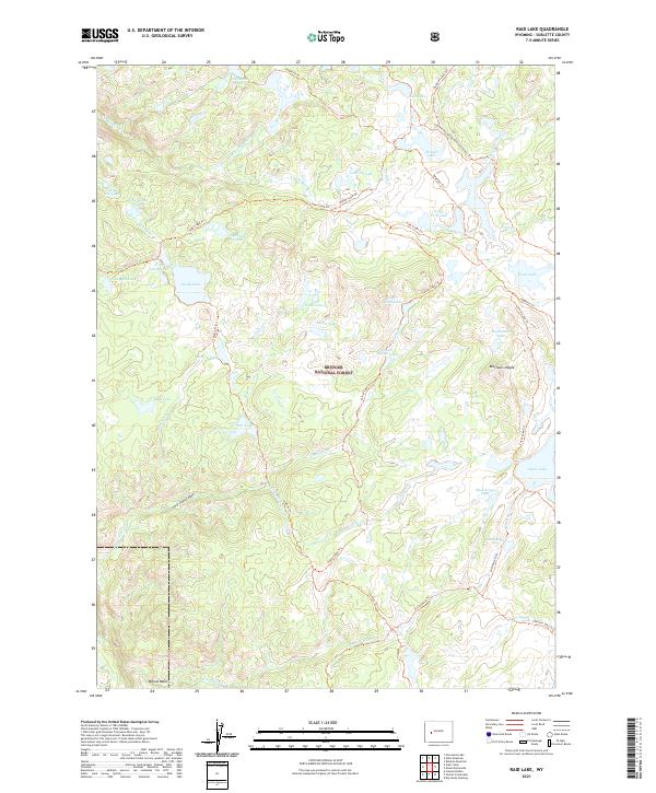 Raid Lake, WY — USGS 7.5-minute topo (2021)