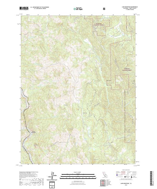 Lake Mountain, CA — USGS 7.5-minute topo (2022)