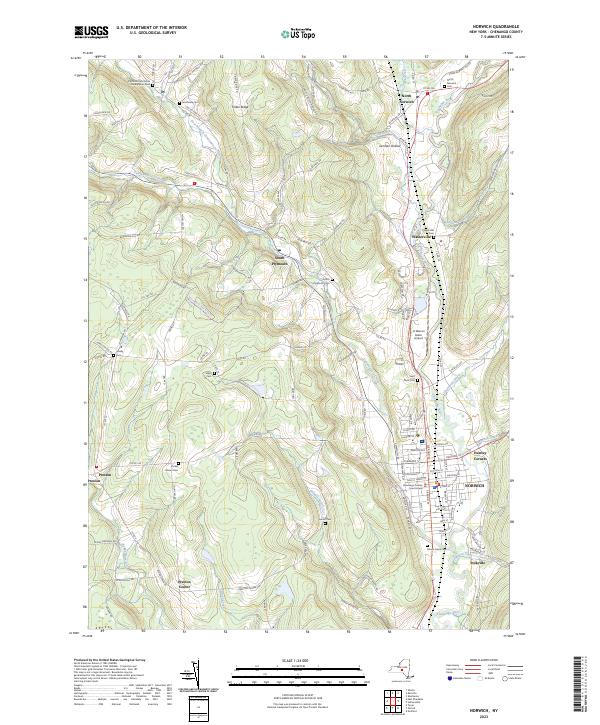Norwich, NY — USGS 7.5-minute topo (2023)