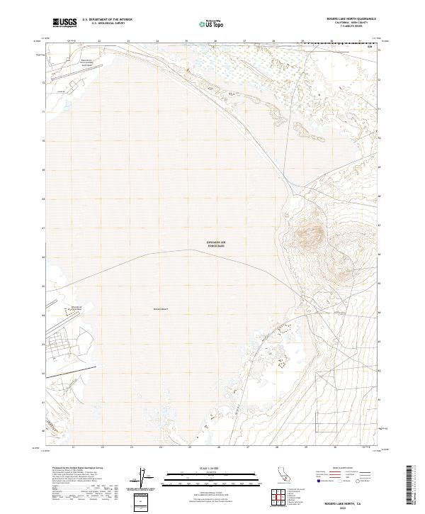 Rogers Lake North, CA — USGS 7.5-minute topo (2022)