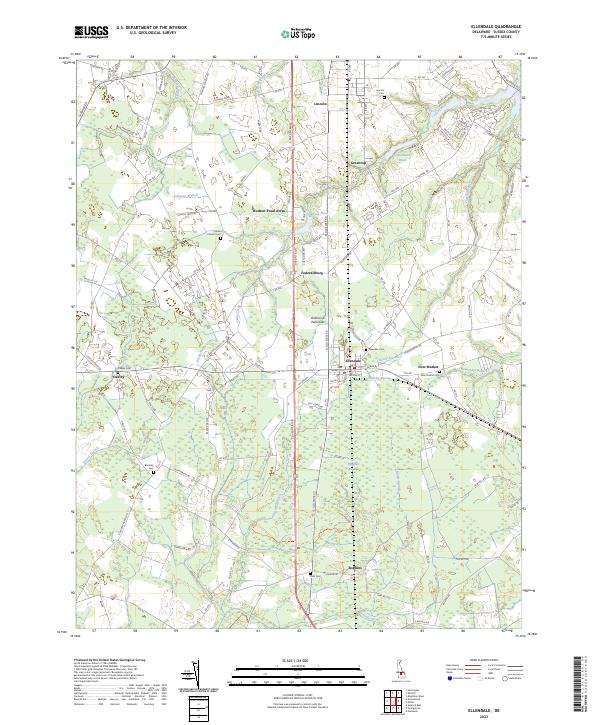 Ellendale, DE — USGS 7.5-minute topo (2023)