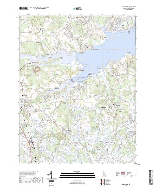 Frankford, DE — USGS 7.5-minute topo (2023)