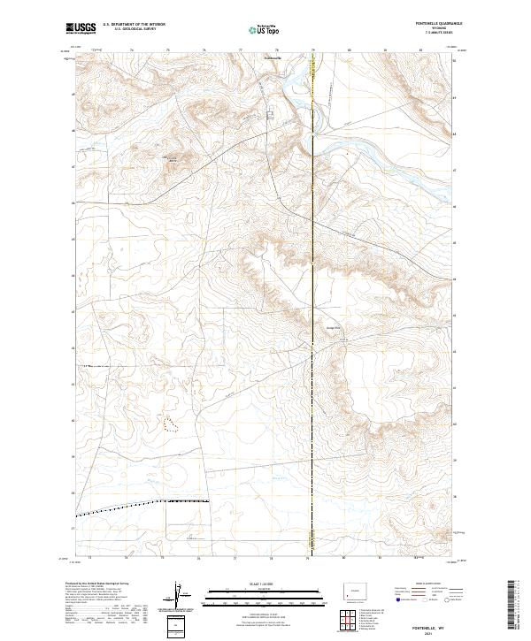 Fontenelle, WY — USGS 7.5-minute topo (2021)