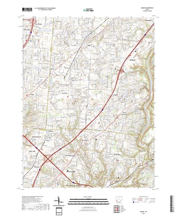 Mason, OH — USGS 7.5-minute topo (2023)