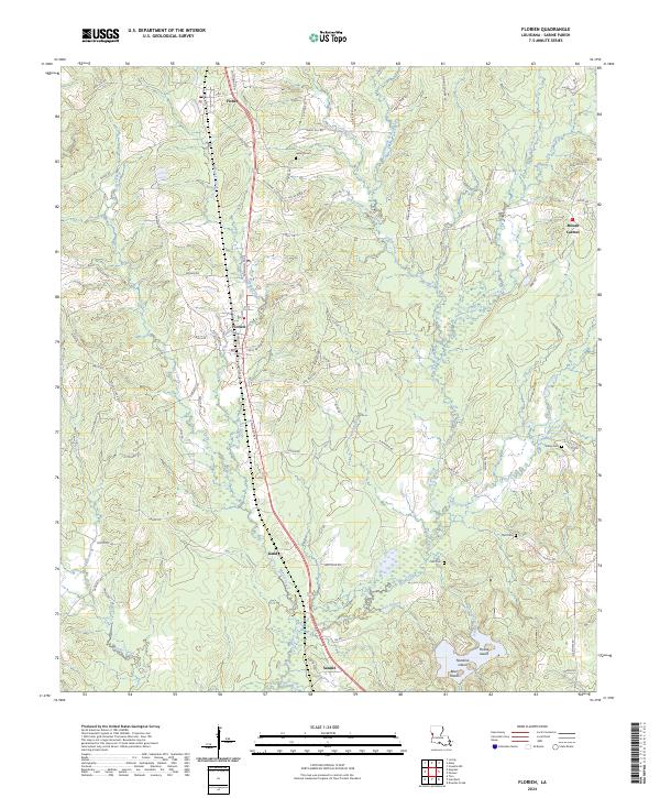 Florien, LA — USGS 7.5-minute topo (2024)