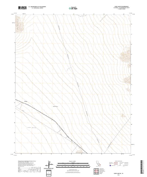 Cadiz Lake NE, CA — USGS 7.5-minute topo (2021)
